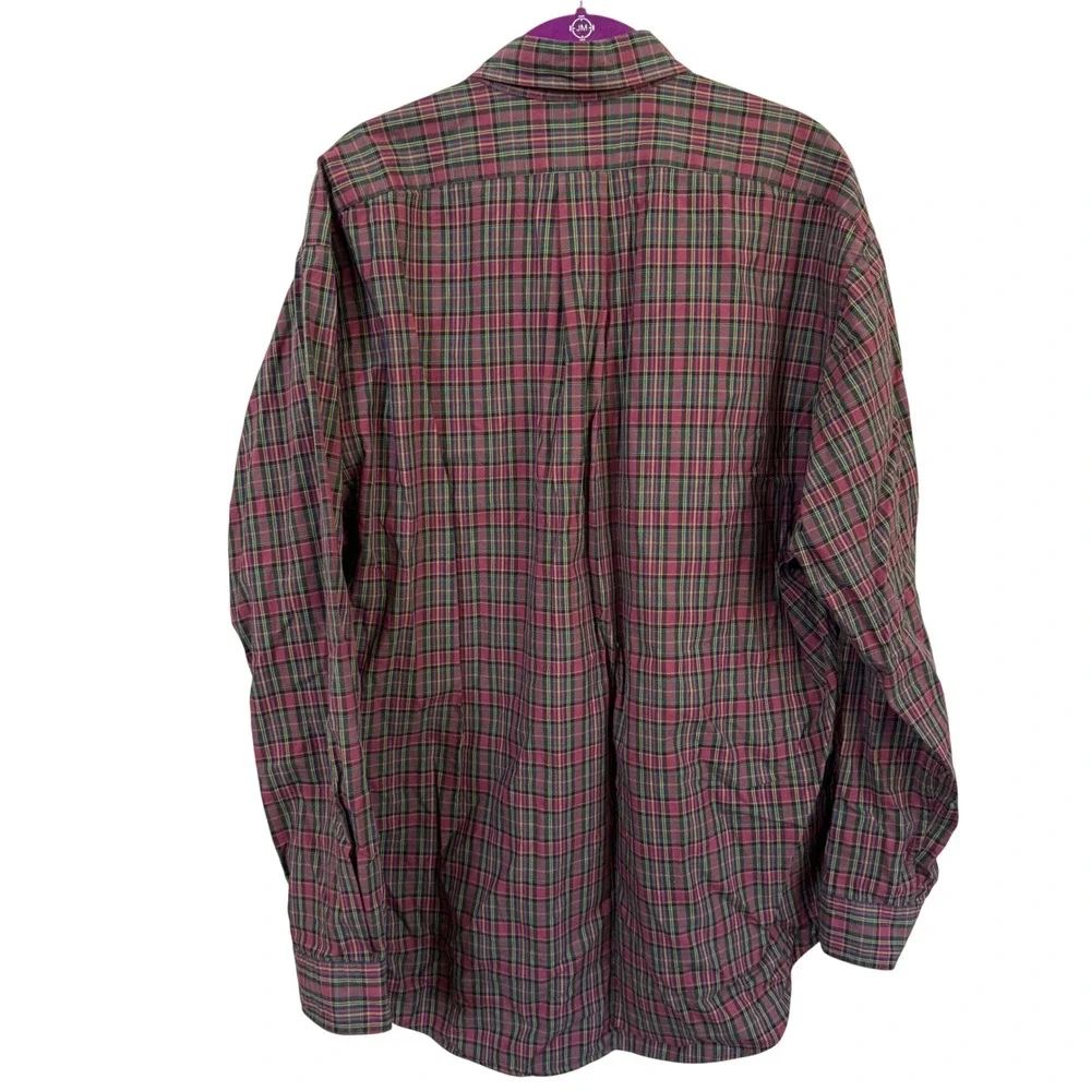 Polo‎ Ralph Lauren Plaid Button Down Shirt Mens Large Cotton Classic Preppy